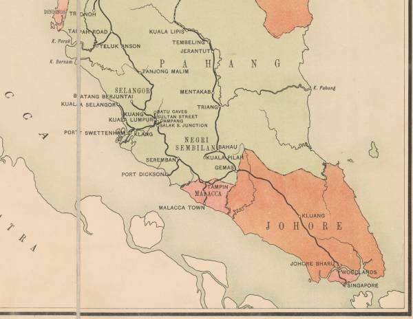 Peta & Sejarah: Jajaran Landasan Keretapi dari Bangkok ke Singapura - 1918 Peta & Sejarah: Jajaran Landasan Keretapi dari Bangkok ke Singapura - 1918