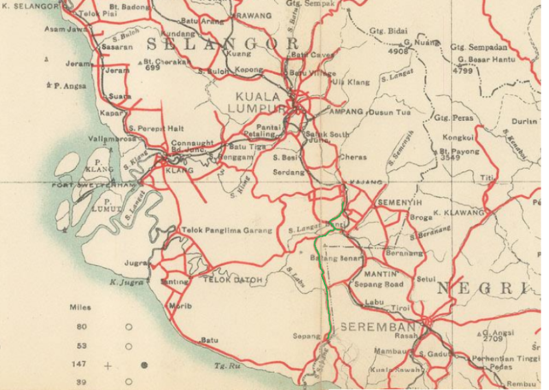 Peta Jalan Selangor, 1929