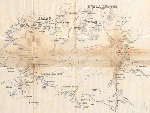 Lakaran cadangan Jalan Sg Chuau-Tanjong Duablas, 1896