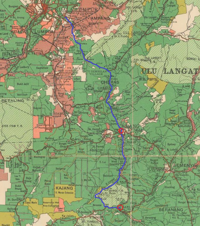 Pudu-Kajang-Bangi (Jalan raya), 1947 Pudu-Kajang-Bangi (Jalan raya), 1947